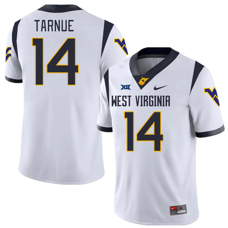 #14 Kekoura Tarnue West Virginia Mountaineers College 2024 New Uniforms Football Jerseys Stitched Sale-White